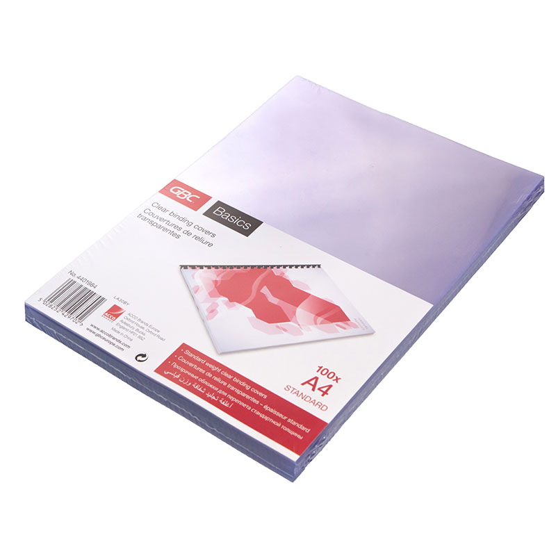 GBC Clear A4 Basic Binding Covers (150 Micron)